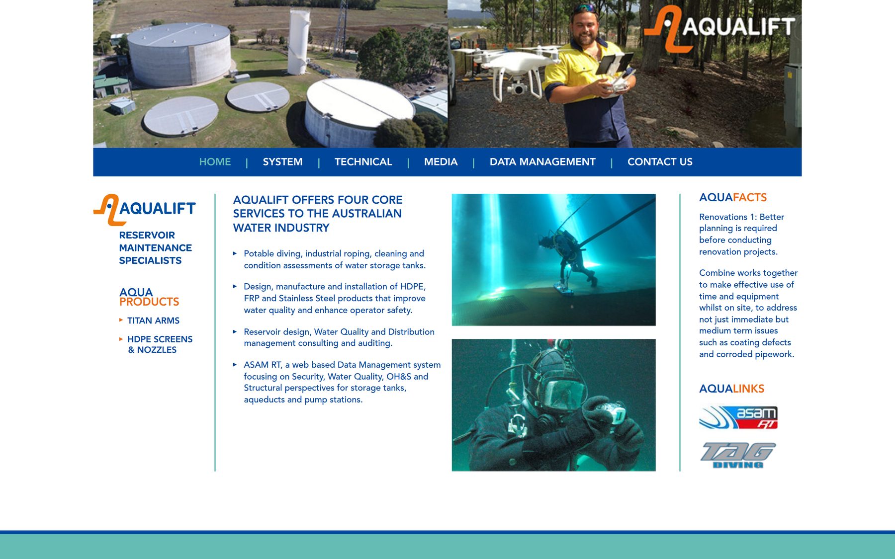 The previous Aqualift website